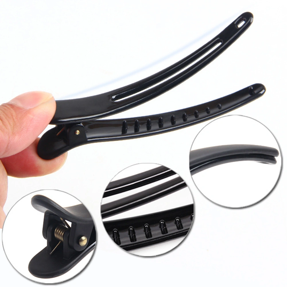 12pcs Black Hairpins Hair Barrettes Clamps Crocodile Hair Clip Headwear for Girls Women (4.9 cm)