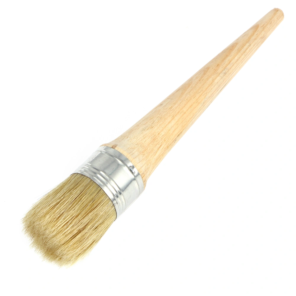 40mm Professional Paint Wax Brush Painting Waxing Clear Wax Brush for Furniture Stencils Folkart Home Decor Wood Large Brushes with Natural Bristles