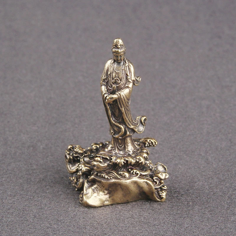 Retro Brass Statue Small Ornament Home Office Table Decoration Brass Decoration