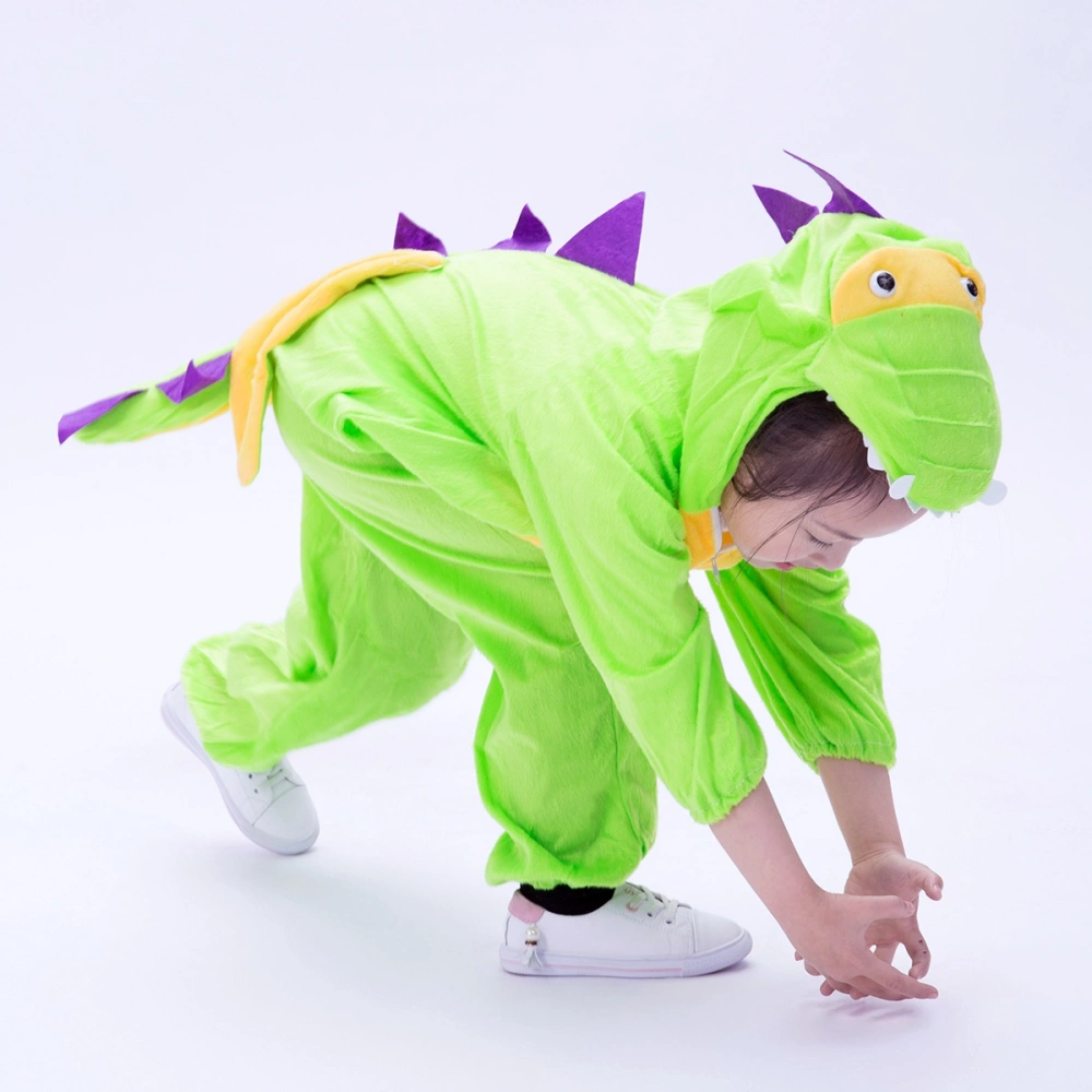 Children Animal Cosplay Costume Dinosaur Jumpsuit Performance Suit for Stage Festival Halloween - Size L