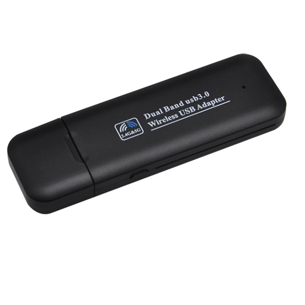 Wireless USB WiFi Adapter 1200 Mbps Wifi Antenna PC Network Dual Band 2.4g/5.8g Adapter Lan USB Ethernet Receiver AC (Black)