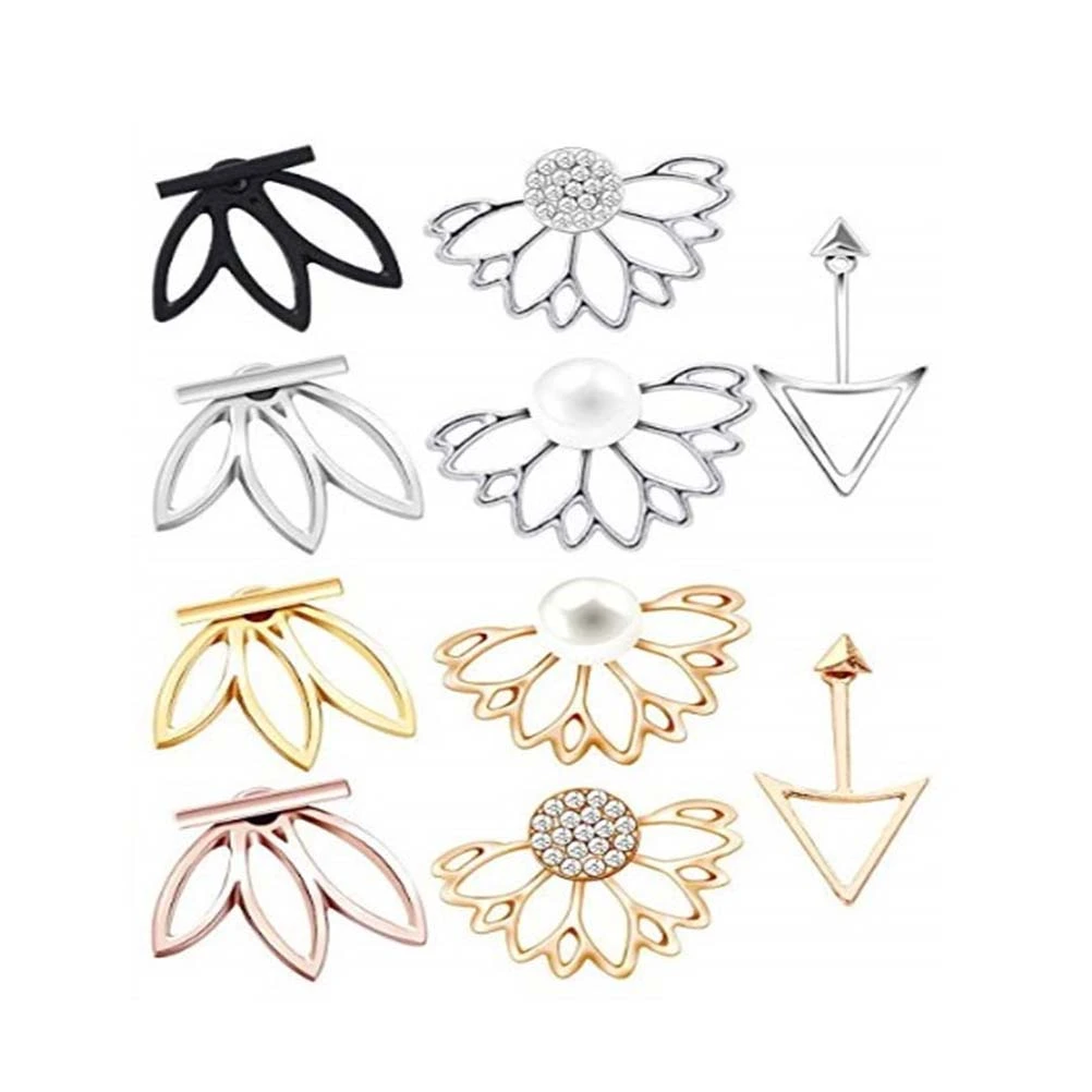 10Pc Girls Earrings Set Hollow Lotus Earring Combination Package for Women Jewelry