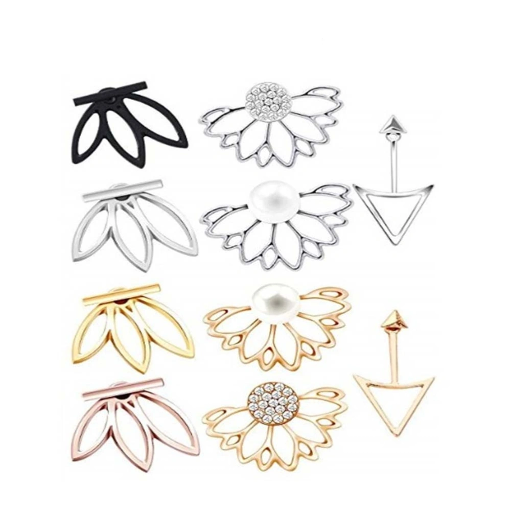 10Pc Girls Earrings Set Hollow Lotus Earring Combination Package for Women Jewelry