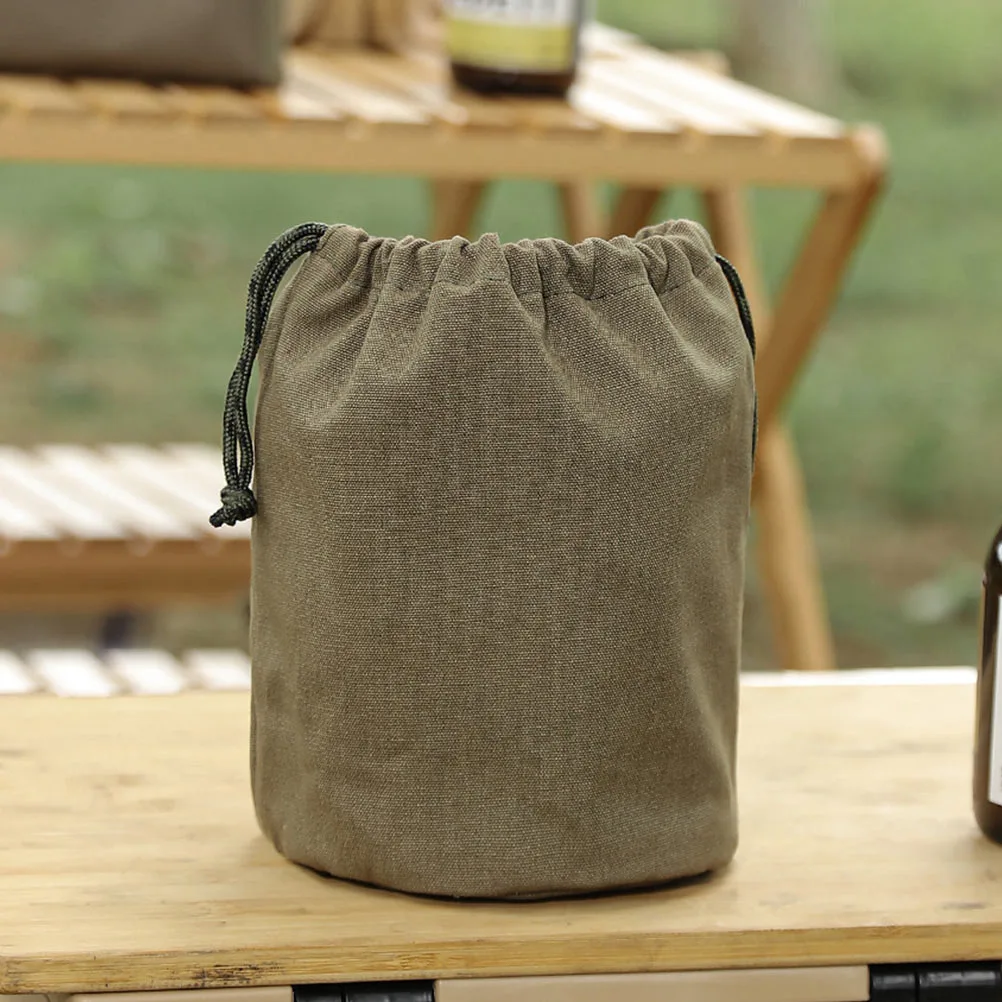 Drawstring Storage Bag Large Capacity Storage Bag Camping Supply (Army Green)