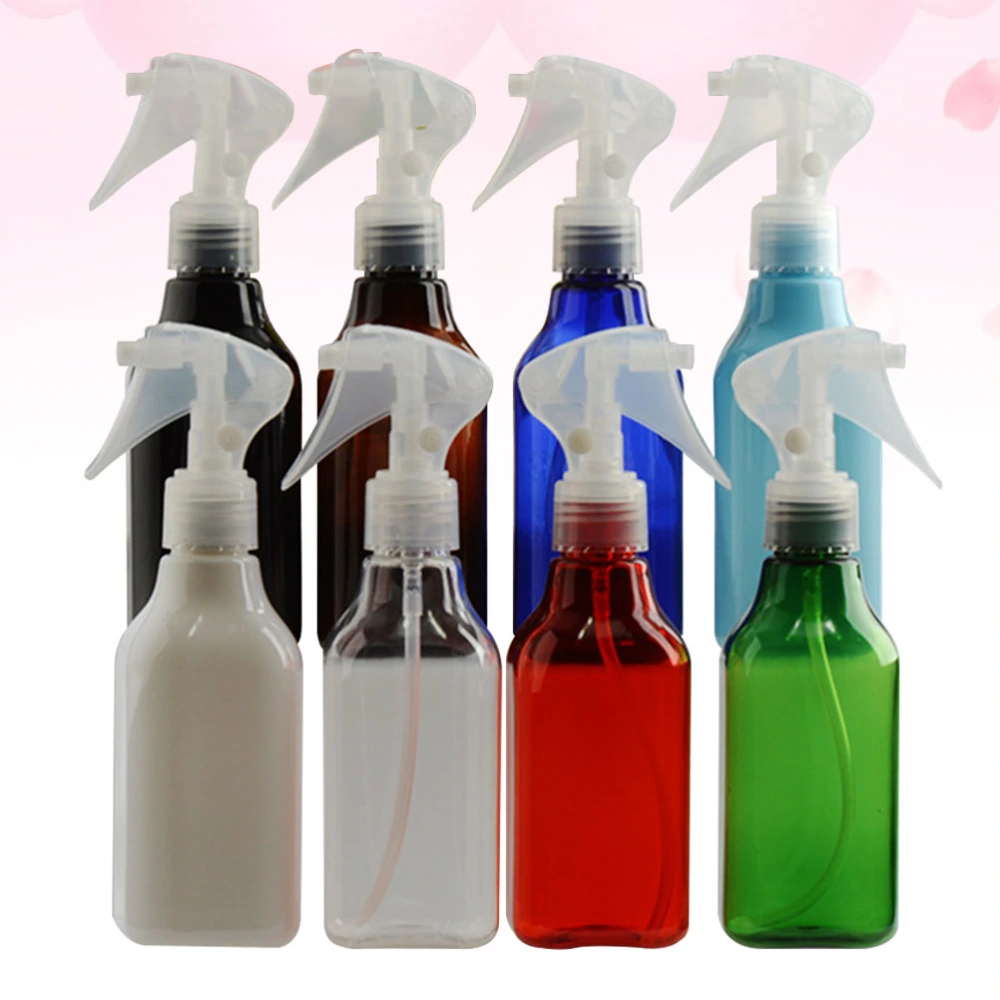 8pcs 200ML Portable Sprayer Bottle Press Type Spray Bottle Mist Watering Bottle Multi-function Water Spray Container (Random Color Bottle Transparent Cap)