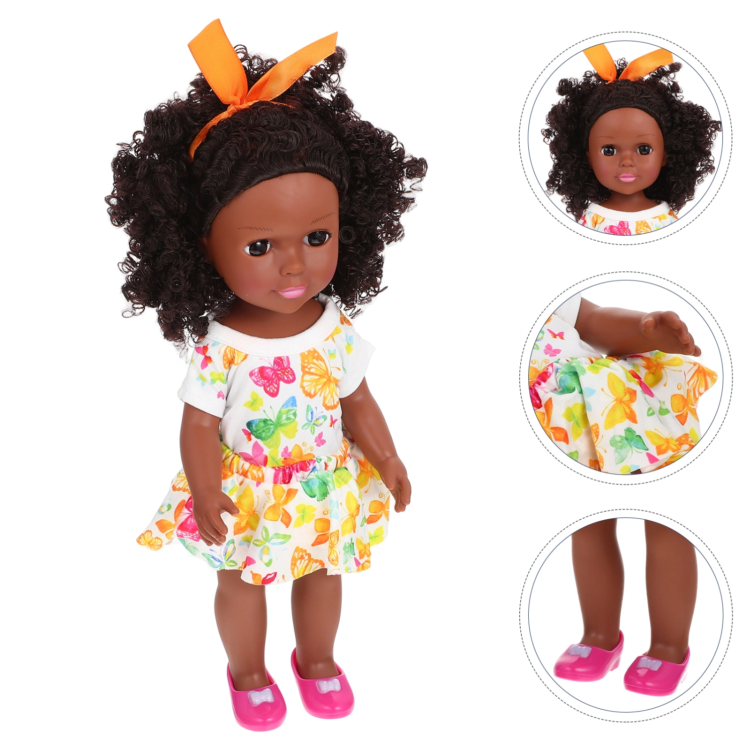 Black Doll Baby Girl Doll Clothes Set Lifelike African American Baby Girl Doll