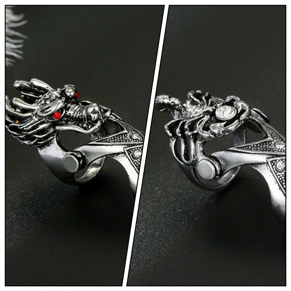 3pcs Punk Style Hand Rings Exquisite Man Rings Retro Finger Joint Rings