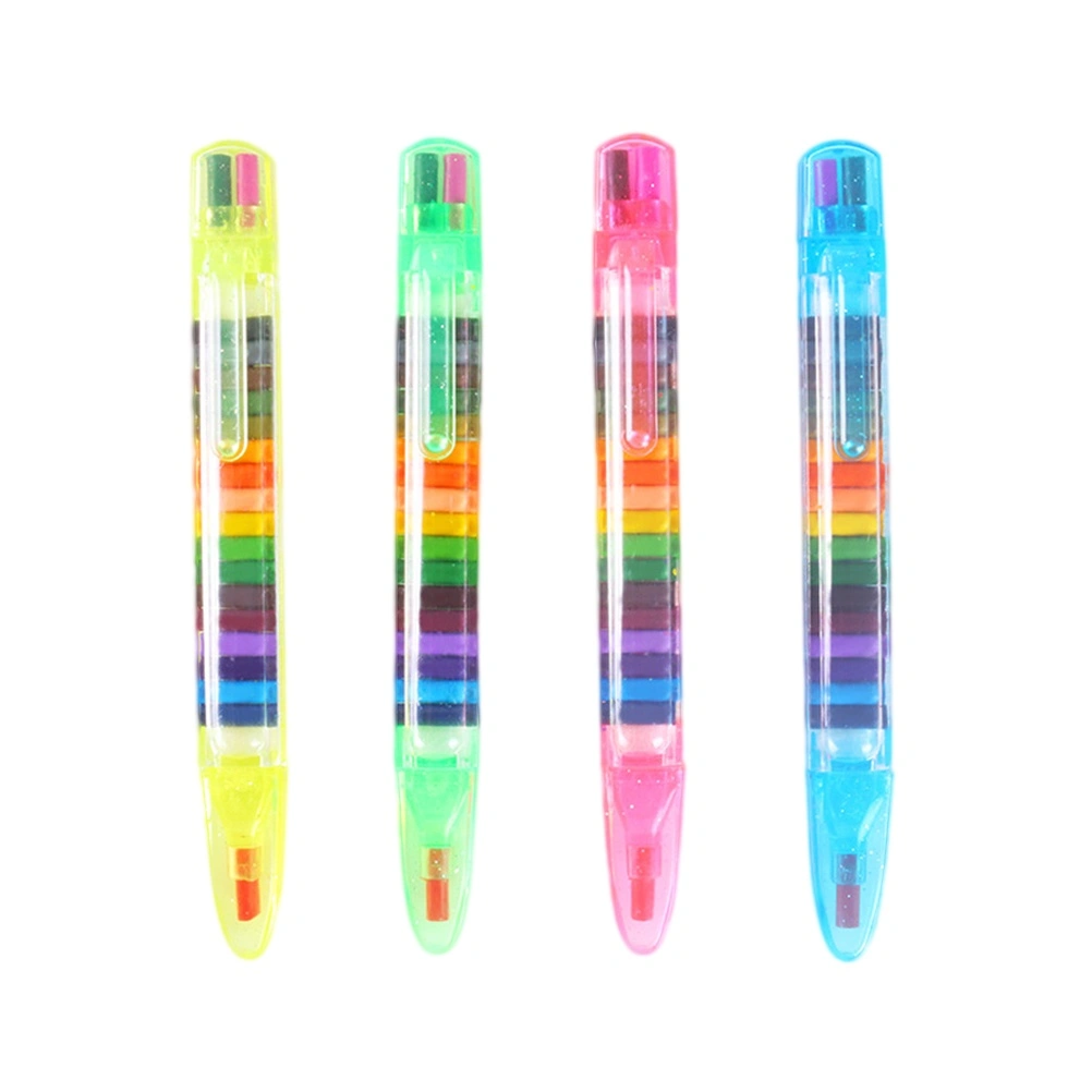20pcs Colorful 20 Colors Oil Paint Pen Crayons Stacker Pencils Drawing Pen Oil Pastel Art Painting Gift for Kids Children Students(Random Colors)