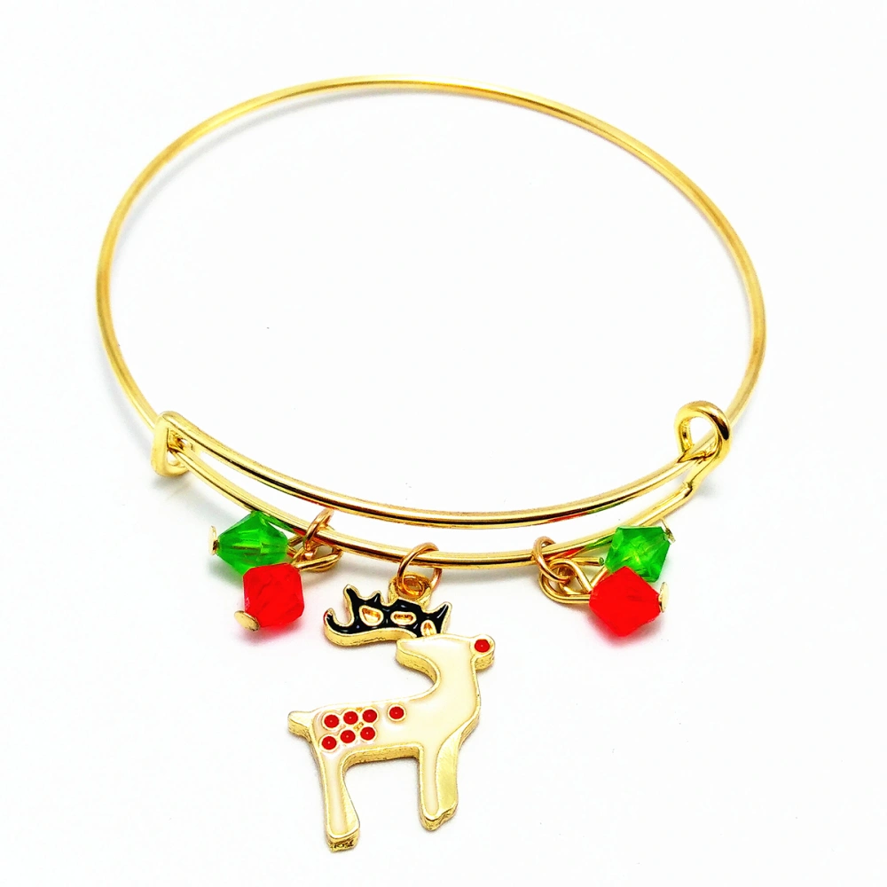 6PCS Festive Expandable Bracelet Fashion Bracelet Christmas Bracelet Hand Ornament (Mixed Style)