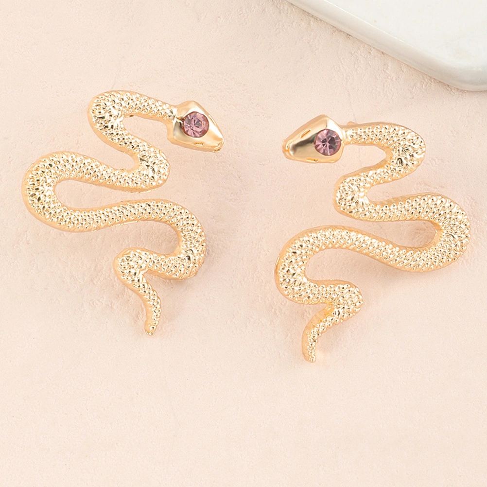 1 Pair Snake Ear Studs Fashion Alloy Ear Studs Chic Earrings Ear Jewelries