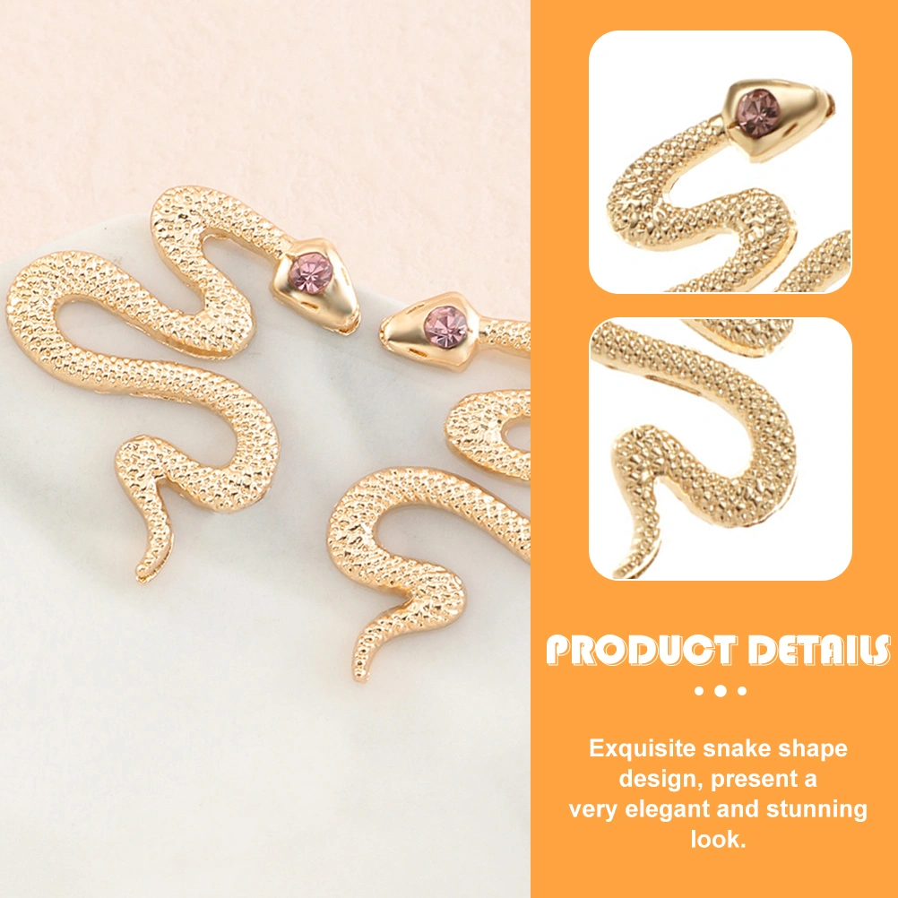 1 Pair Snake Ear Studs Fashion Alloy Ear Studs Chic Earrings Ear Jewelries