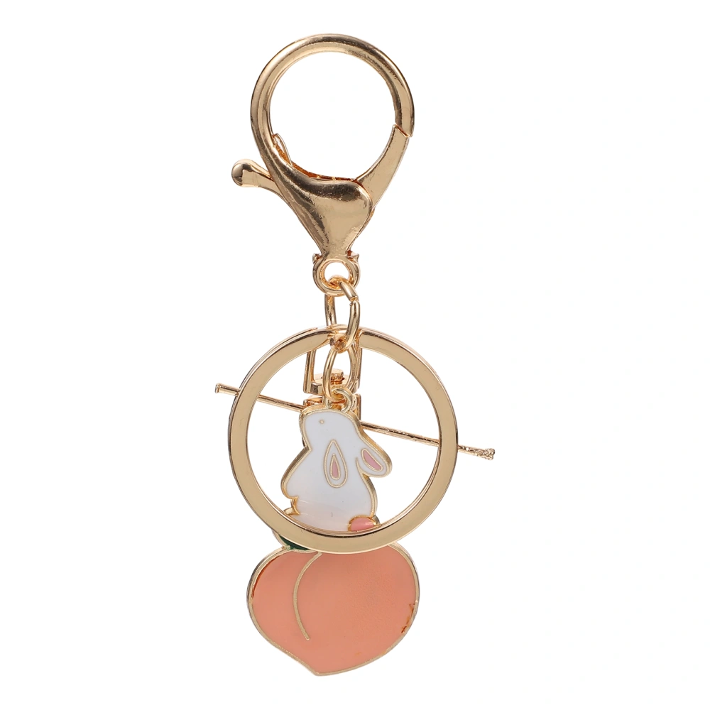 1Pc Dripping Peach Keychain Bag Keyring Pendant Accessory (Assorted Color)