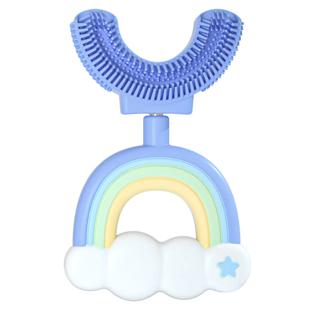 1Pc Lovely U-Shape Children Toothbrush Manual Cartoon Cloud-shaped Kids Toothbrush