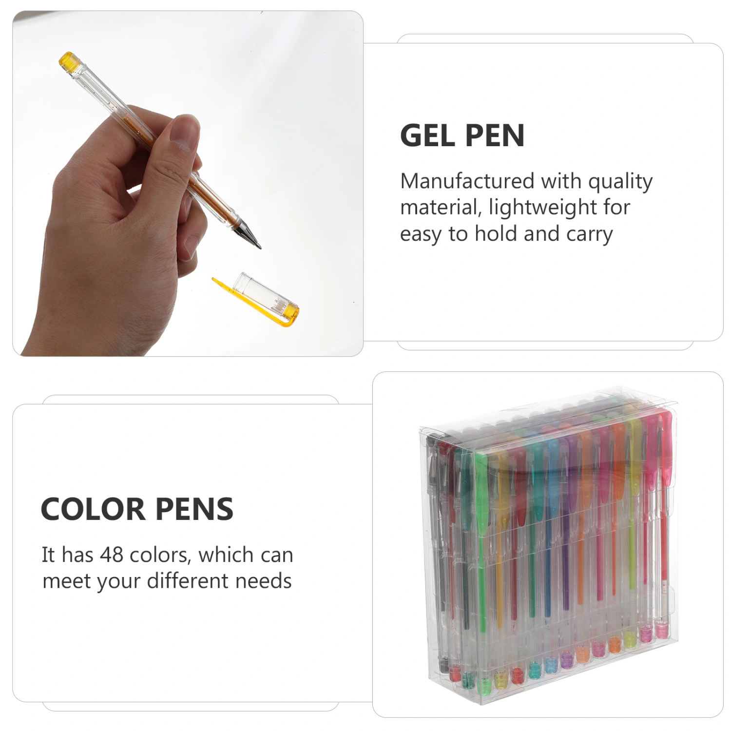 48Pcs Colorful Gel Pens DIY Metallic Paint Pens Drawing Tool Craftwork Pens
