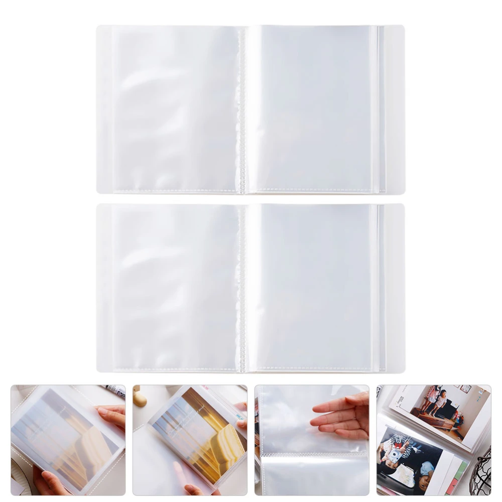 2pcs Photo Storage Albums Photo Albums Paper Invoice Albums Plastic Photo Album