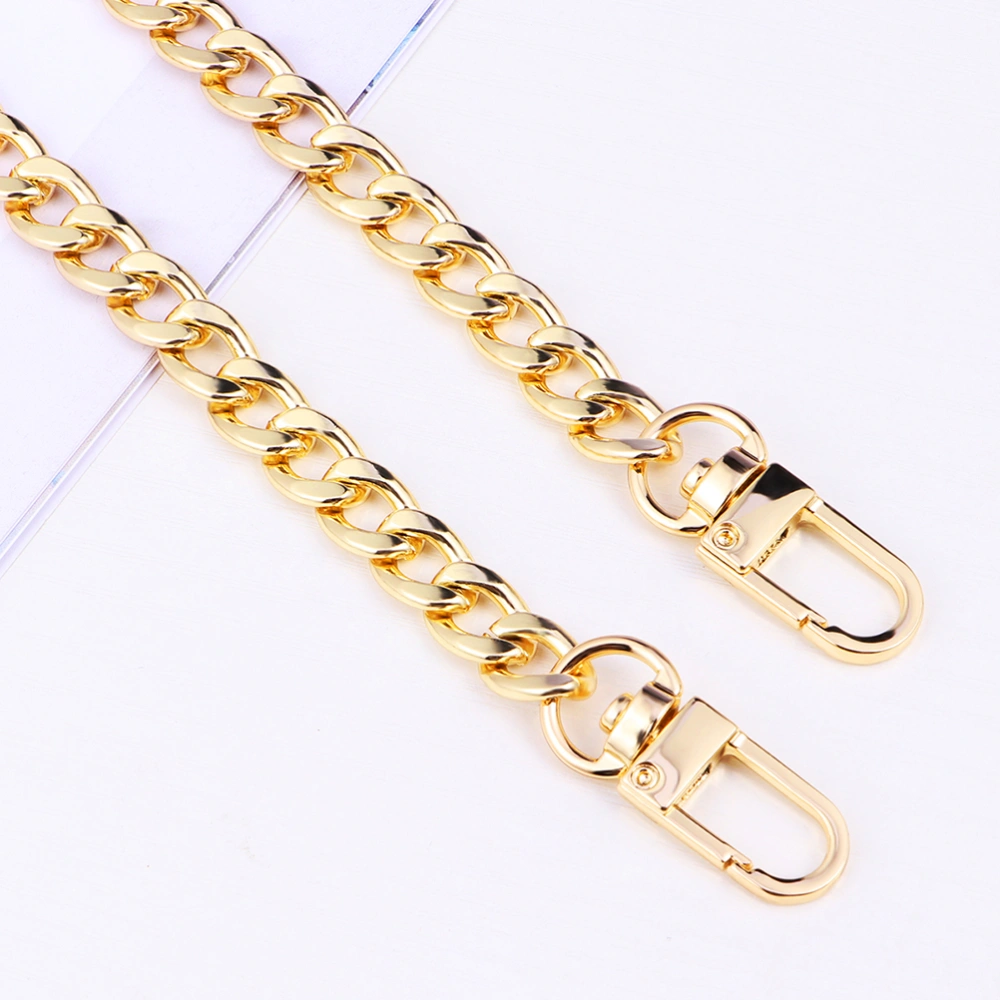 60cm Portable Metal Bag Chain Shoulder Bag Strap Practical Detachable Belt Metal Strap for Women Ladies Girls Golden