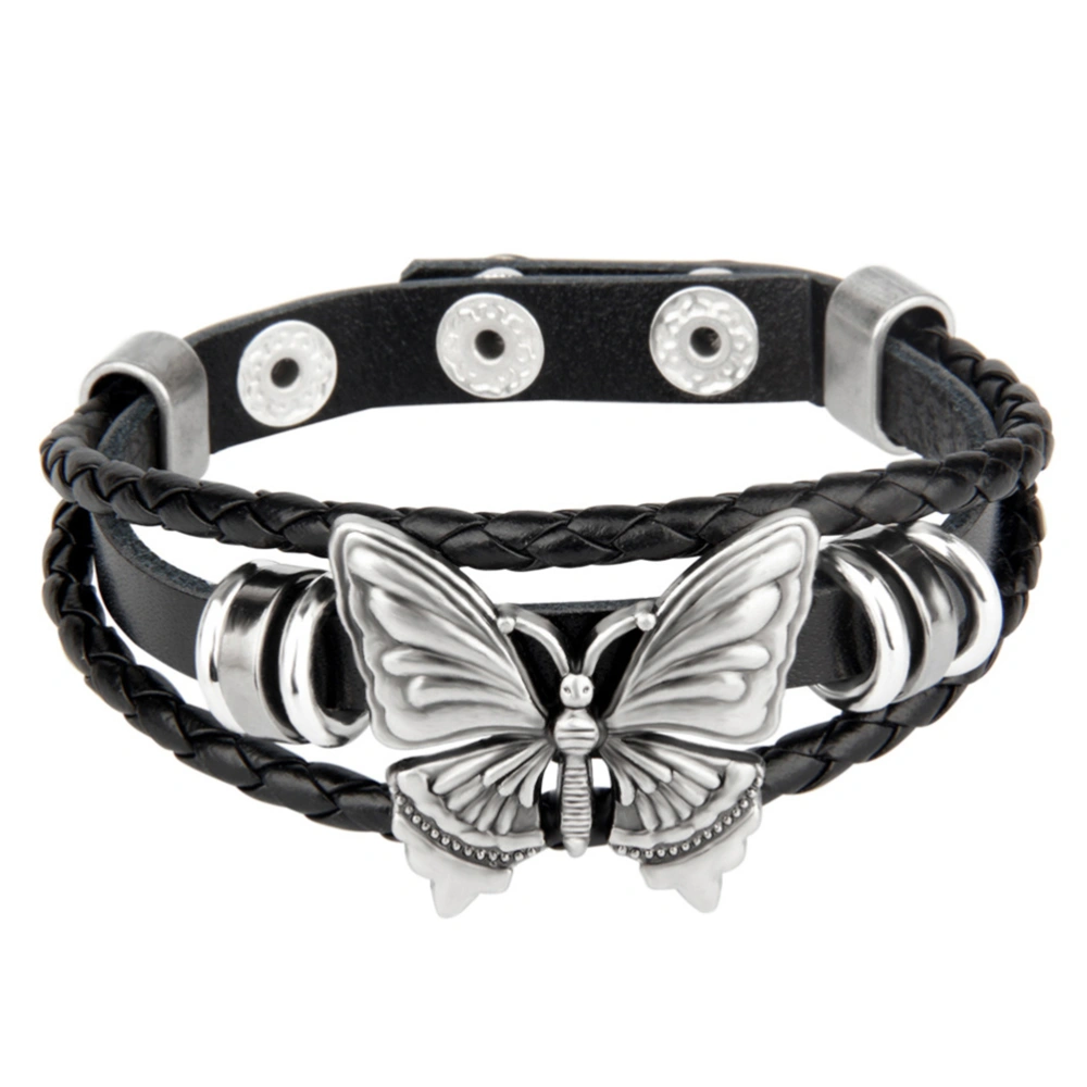 Punk Style Bracelet Butterflies Gothic Cuff Bracelet Punk Wristband Wrist Bangle