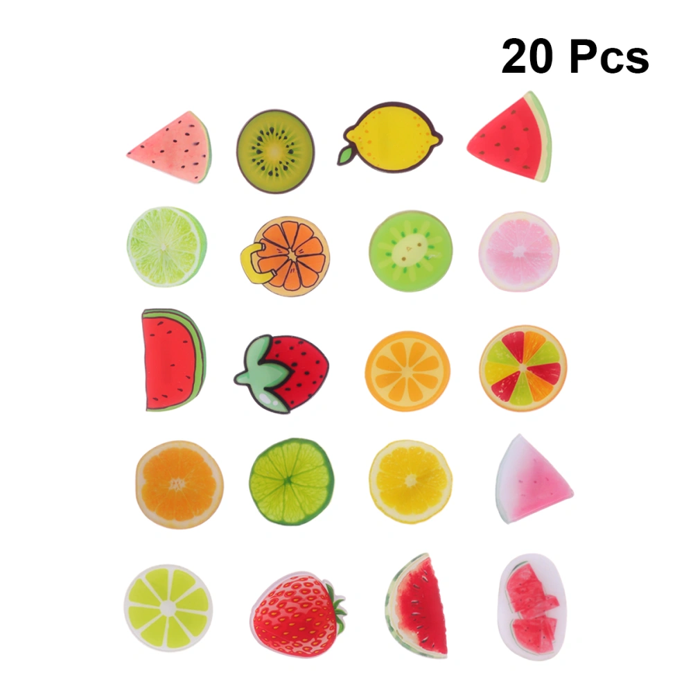 20pcs Acrylic Brooch Fruit Brooch Badge Creative Fruit Brooch Accessory