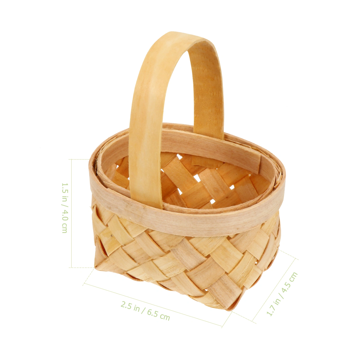 4pcs Simple Hand-woven Baskets Pretty Flower Baskets Practical Gift Baskets
