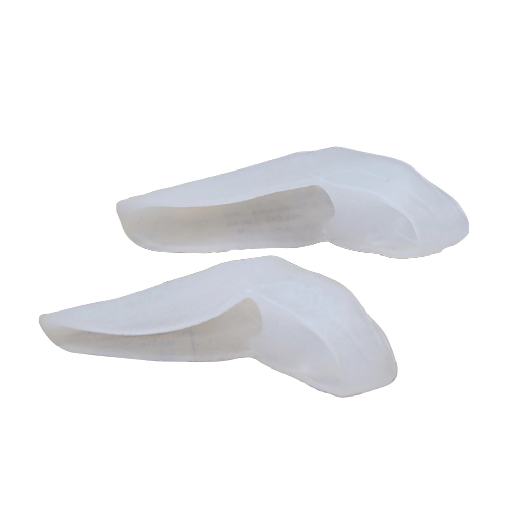 2Pcs Toe Separator Straightener Gel Toe Separators for Pinky Toe (White)