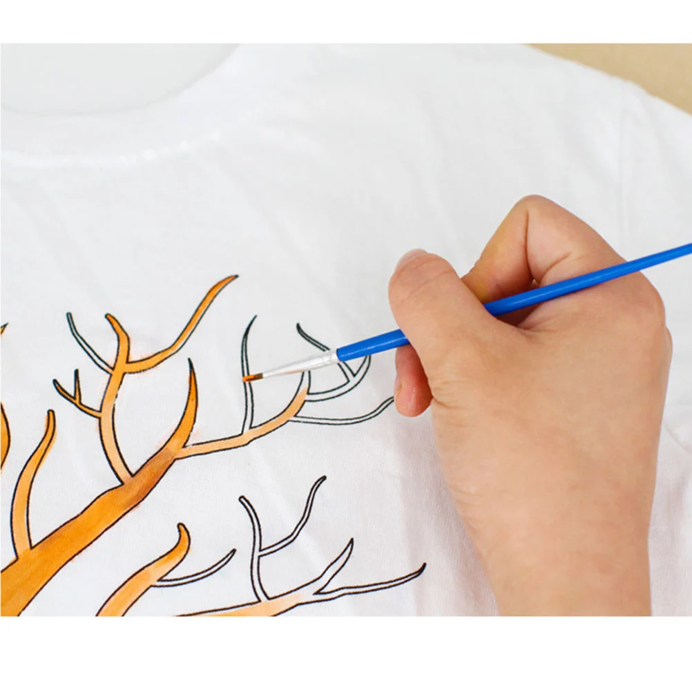 Simple Style Summer T-shirts Casual Blank White T-shirt Kindergarten DIY Graffiti Painting Costume Parent-children Art Craft Supplies (Size 12)