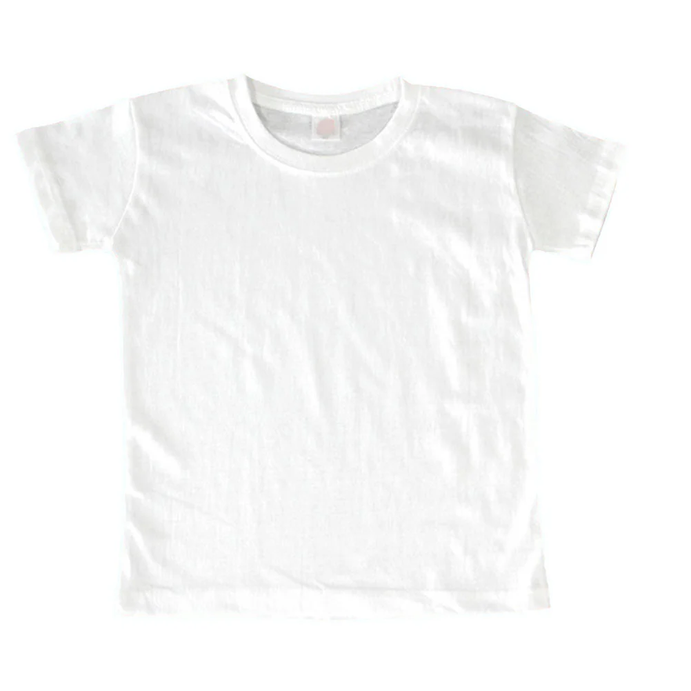 Simple Style Summer T-shirts Casual Blank White T-shirt Kindergarten DIY Graffiti Painting Costume Parent-children Art Craft Supplies (Size 12)