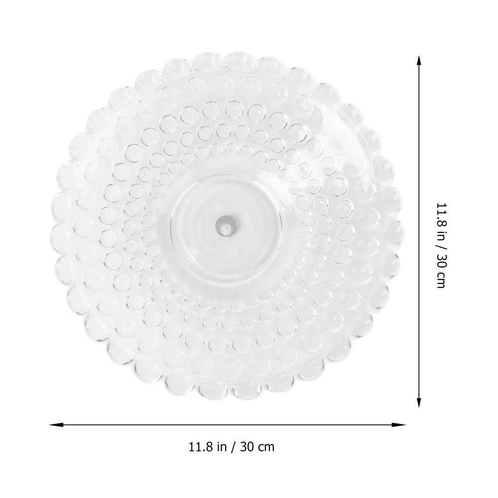 1PC Creative Acrylic Dried Fruit Plate Crystal Transparent Fruit Tray (30CM)