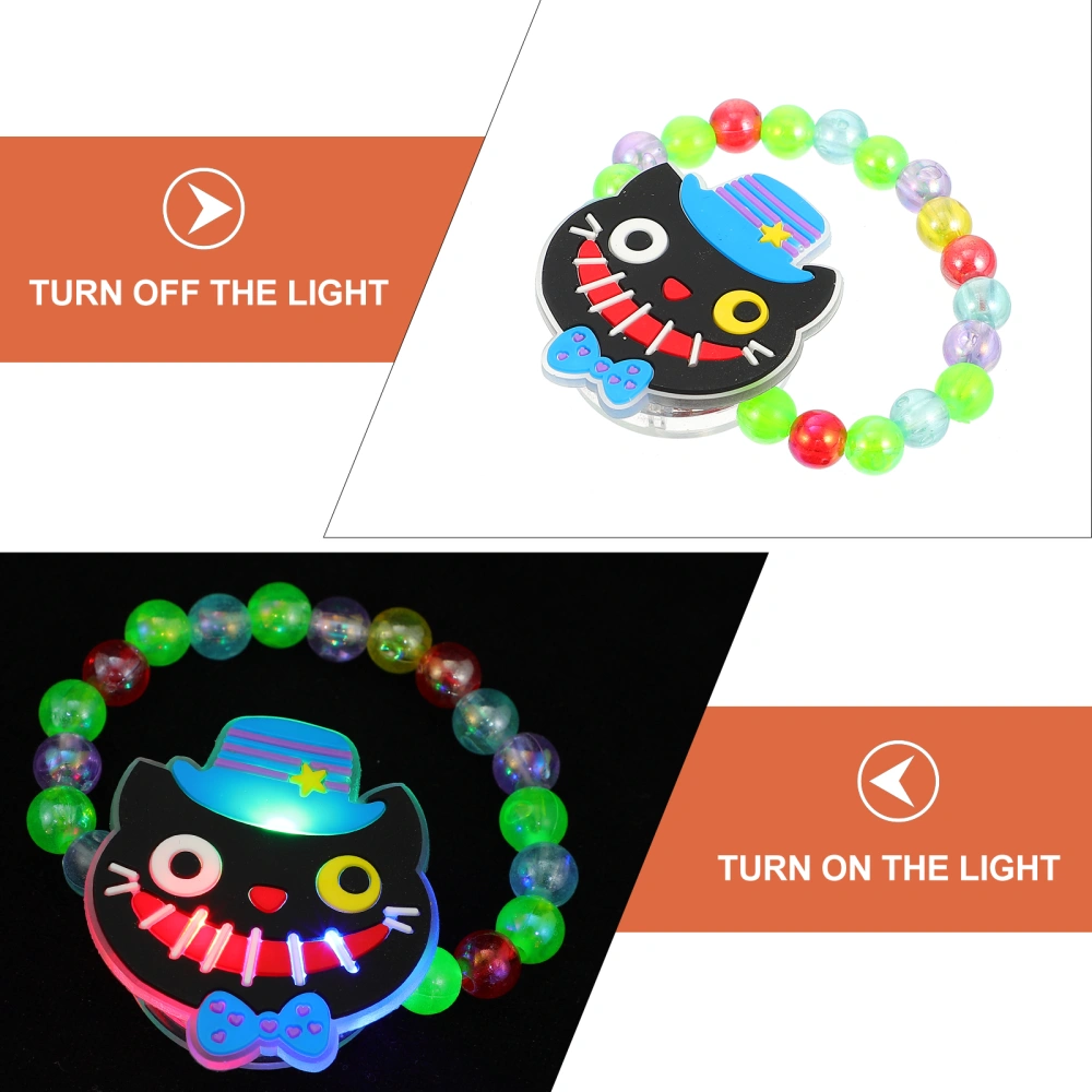 12pcs Halloween Bracelets Luminous Bracelets Holiday Creative Gifts (Random Style)