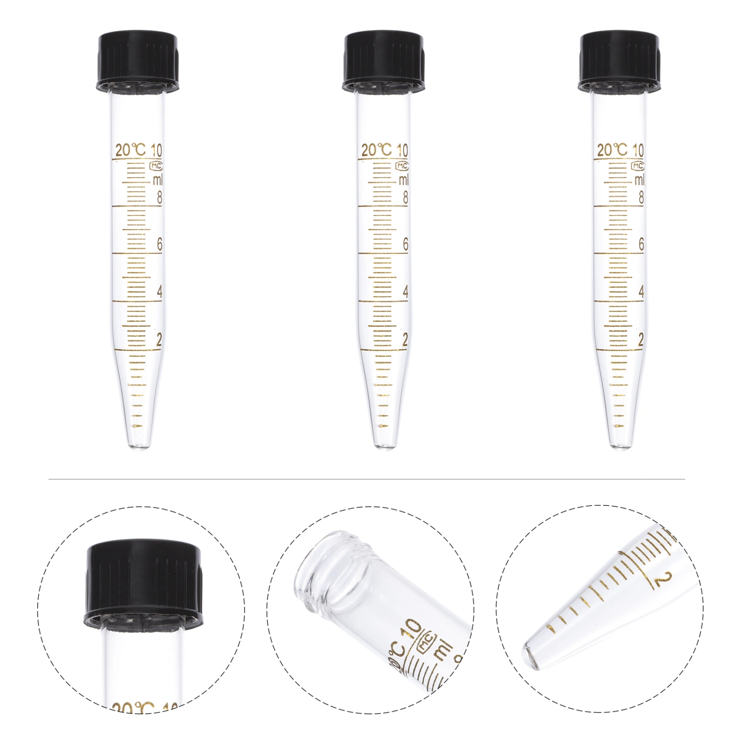 3pcs Test Tubes Laboratory Supplies Tubes Chemistry Tool Centrifuge Tubes