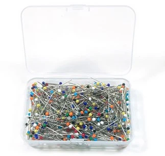 100 Pcs Sewing Needles with Glass Heads Straight Glass Ball Needles for Dressmaking Sewing Projects Crafts