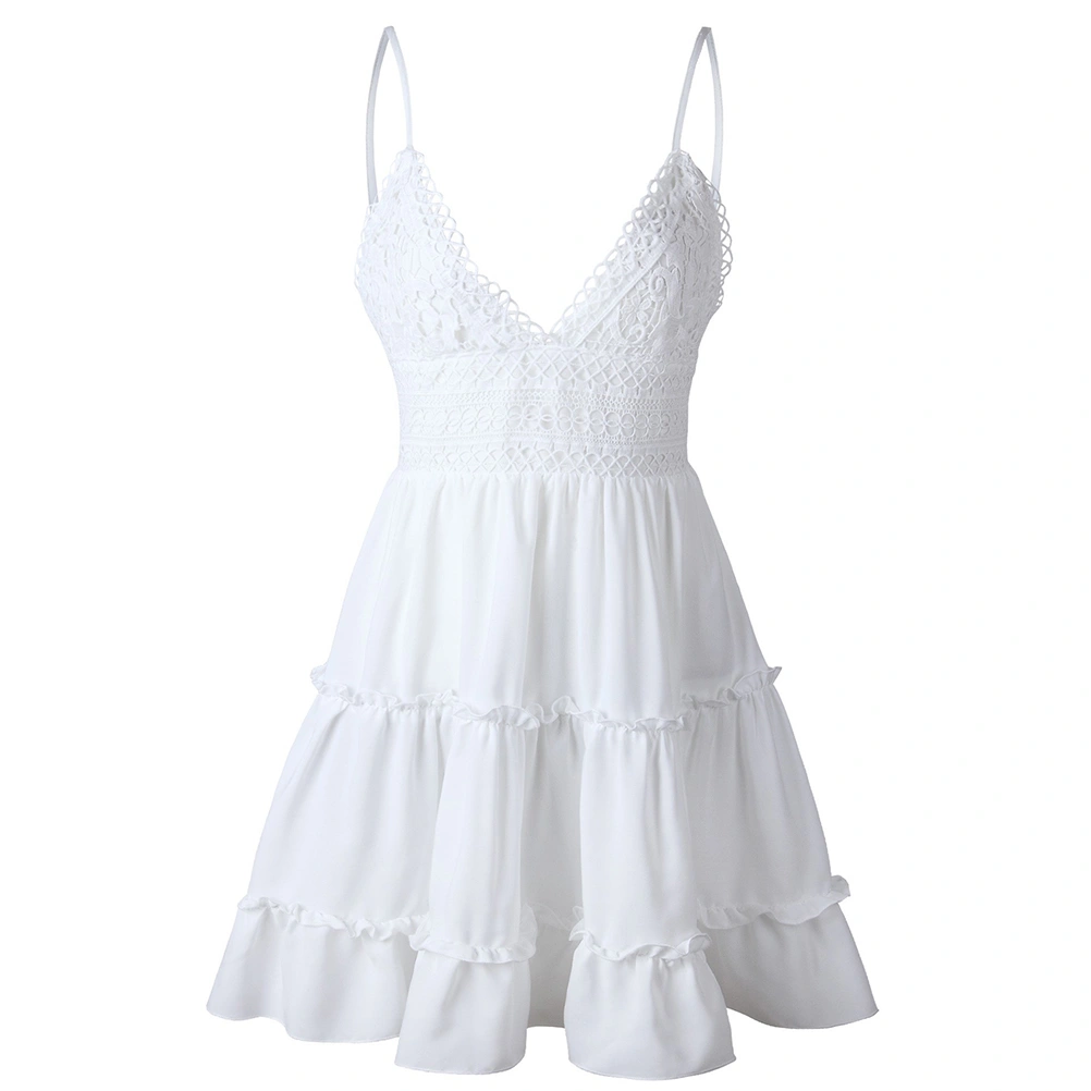 V Neck Dress Stylish Party Decorative Costume Charming Beach Strapless Skirt