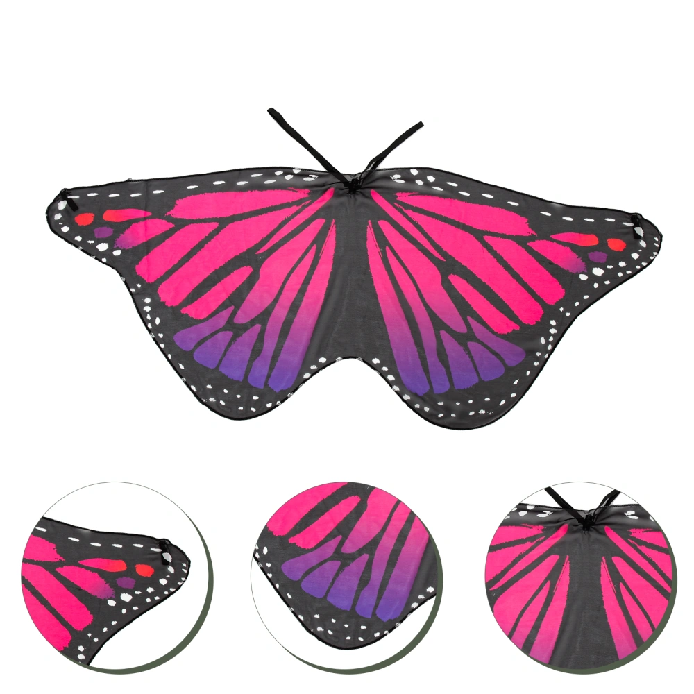 Children Butterfly-shaped Cape Decorative Cosplay Cape Polyester Butterfly-shaped Wing Cape