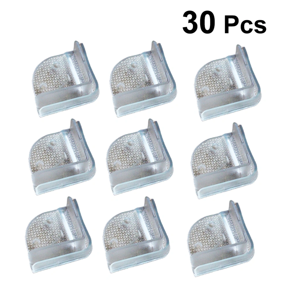 30 Pcs Triangular Shaped Baby Safety Guard Thickened PVC Corner Cushions Desk Table Protector Cover for Parenting (Transparent)