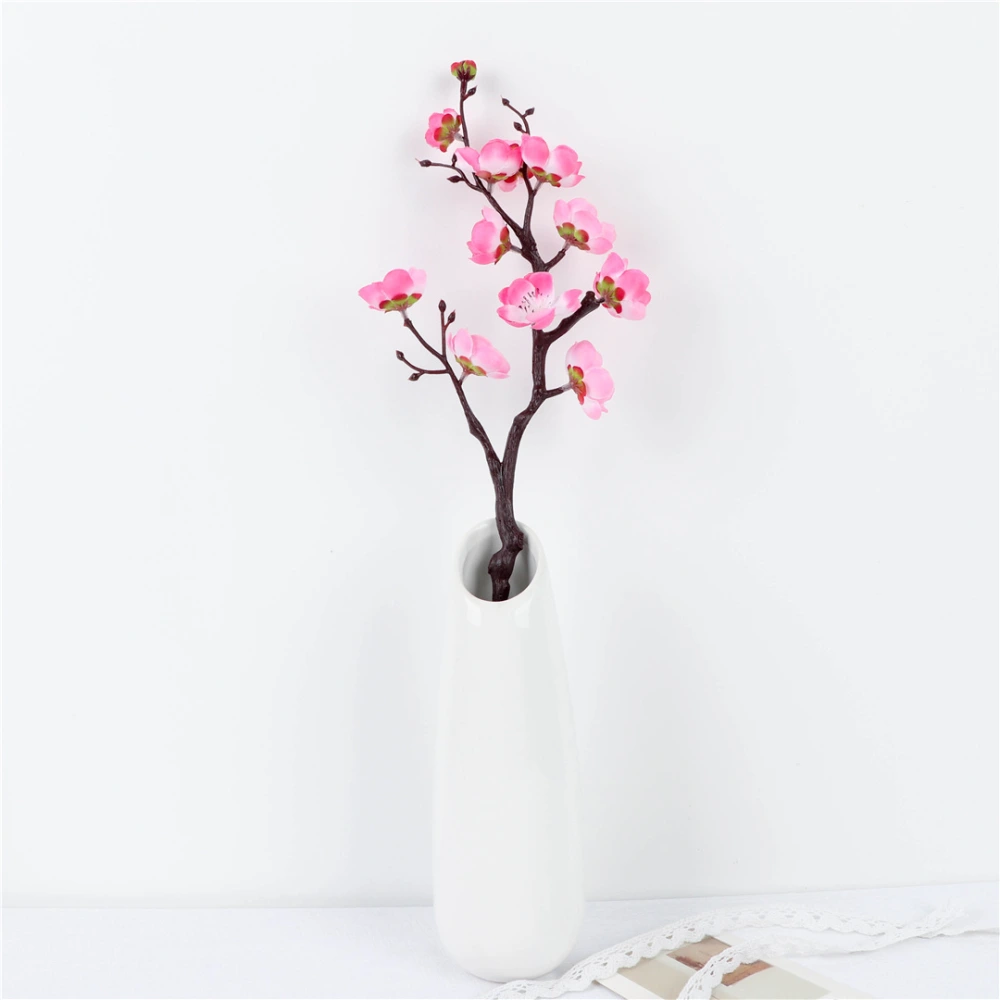 3pcs Artificial Plum Blossom Picks Faux Flowers Silk Plum Blossom Simulation Flowers