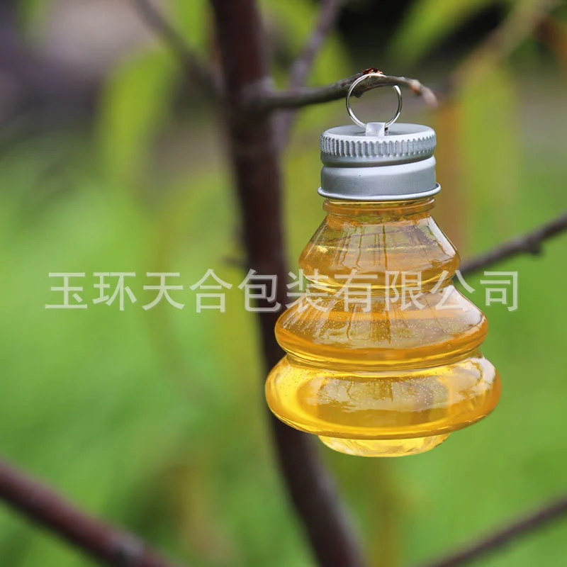 10pcs Christmas Juice Containers Beverage Bottles Xmas Tree Shaped Candy Bottles with Caps