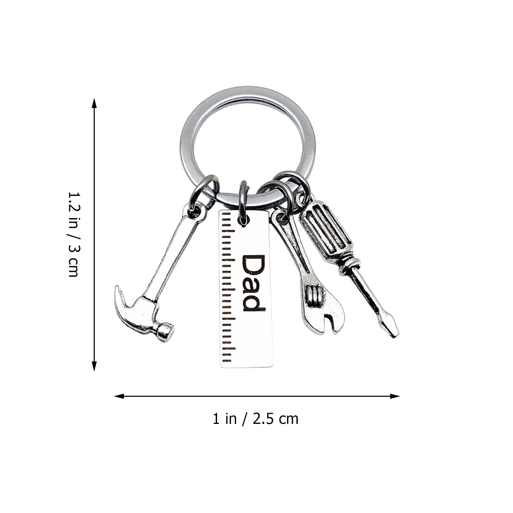  2pcs Alloy Key Chains Father's Day Keychains Pendants Father's Day Gift