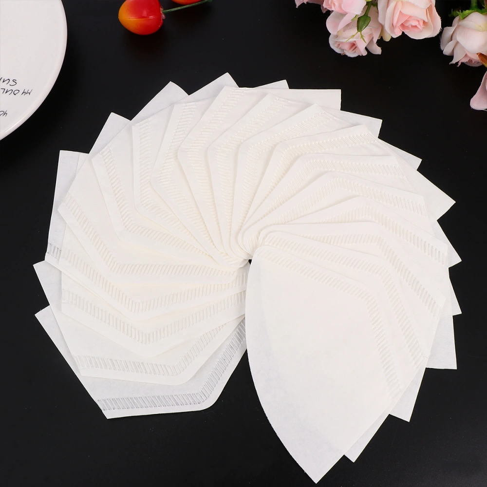 100pcs Coffee Filters Safe Coffee Filtering Papers Coffee Machine Strainer Papers for Home Kitchen Cafe