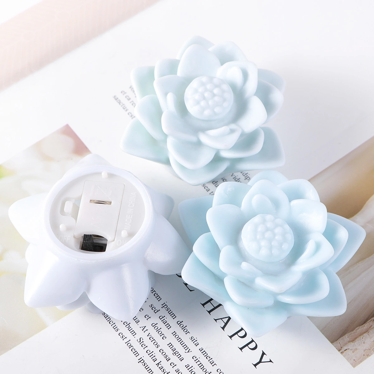 5pcs LED Lotus Lantern Colorful Water Lily Night Light Flower Lanterns Home Decor for Festival Party