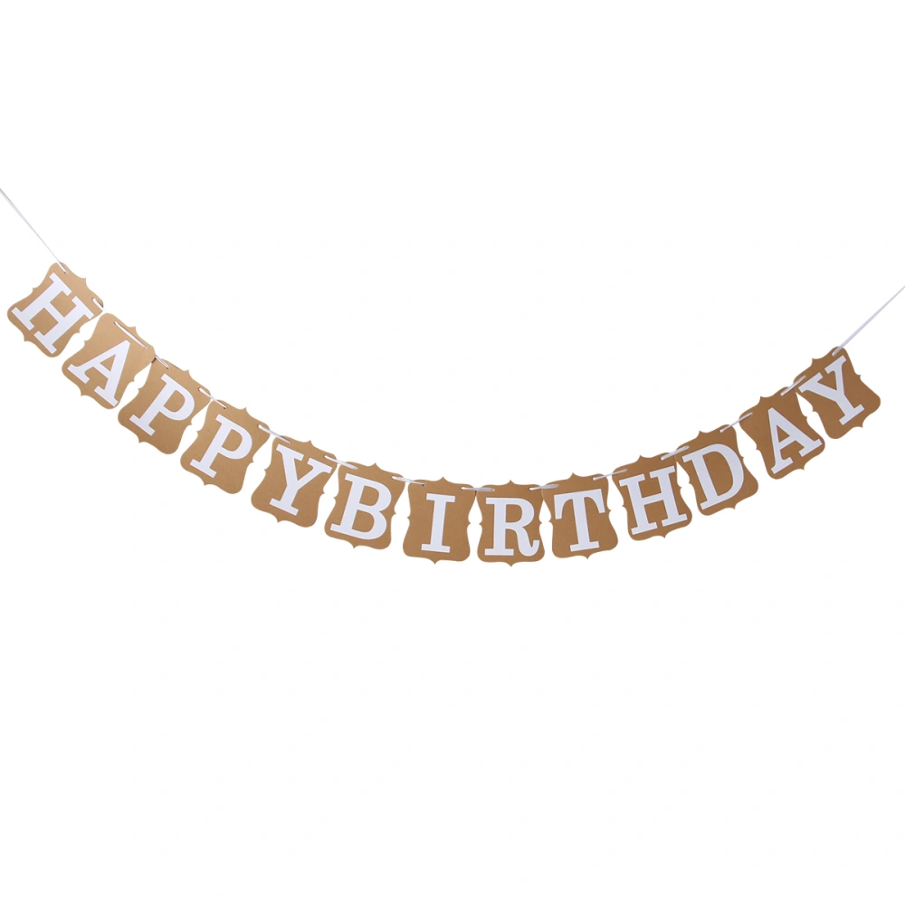 Vintage Bunting Banner Cardboard BD Party Decoration