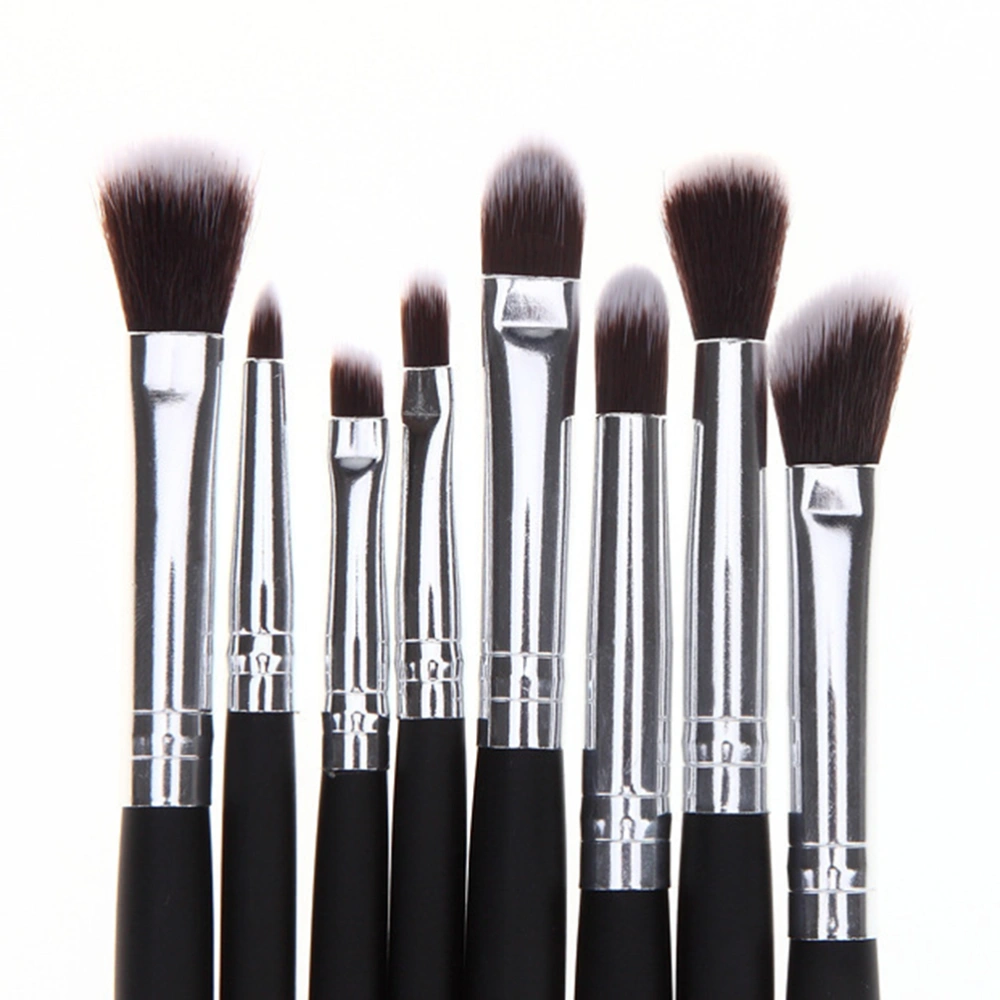 8pcs Cosmetic Brushes Makeup Brushes Set Eye Shadow Brush Makeup Tools(Black)