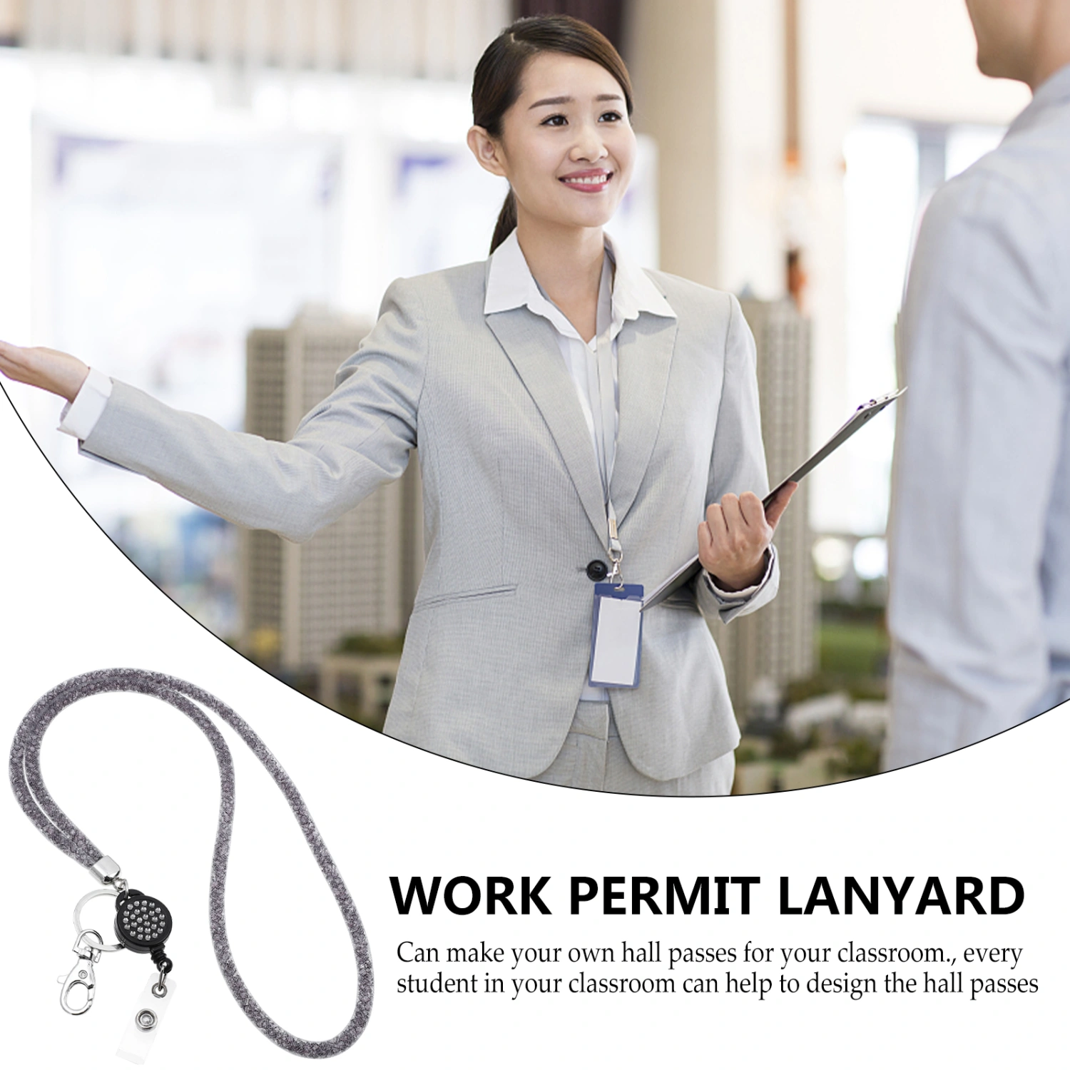 Phone Lanyard Breakaway Key Chain String Work Permit Lanyard Id Card Lanyard