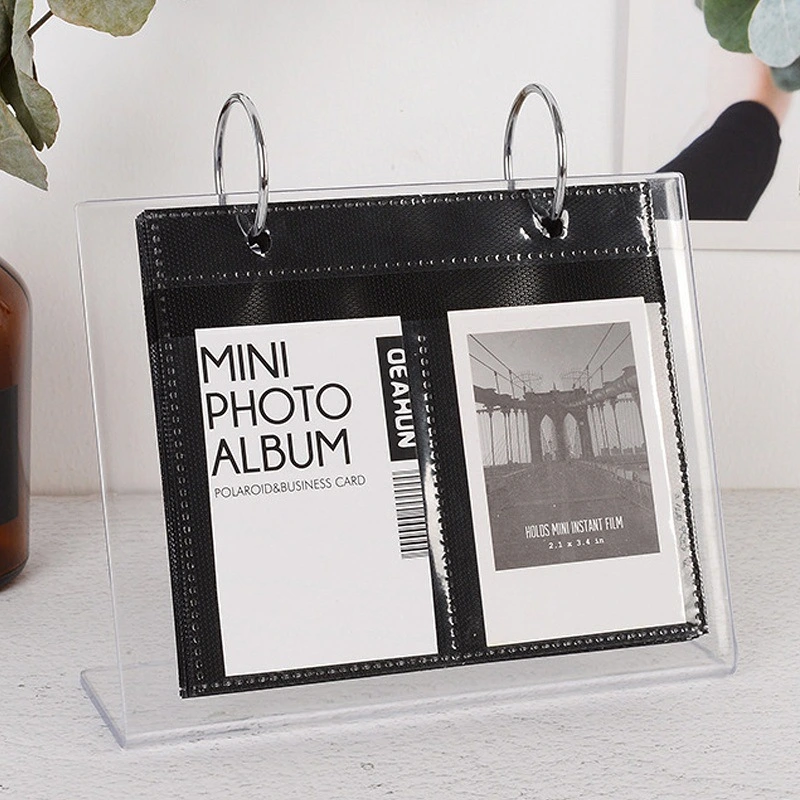 Desktop Mini Photo Album Mini Photo Display Stand Photo Collection Holder Tabletop Flip Photo Frame