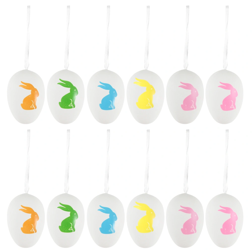 30pcs Easter Egg Toy Plastic Easter Egg Pendant DIY Graffiti Eggs Decoration