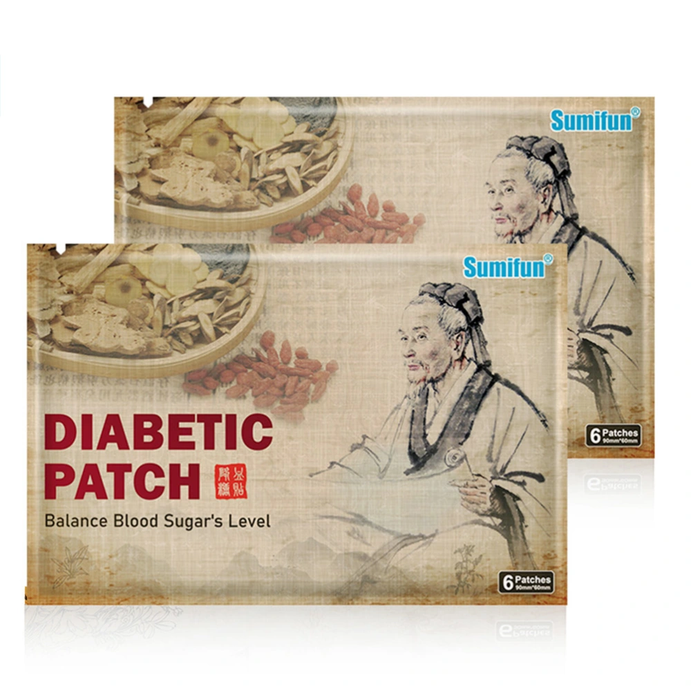 6pcs Diabetic Patch Diabetes Plasters High Blood Sugar Diabetes Patch Diabetes Patch for Men Women