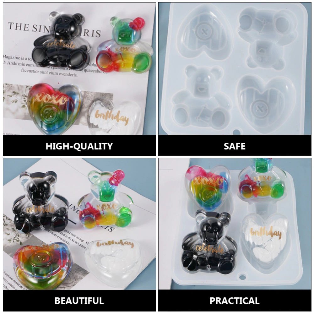 Bear Silicone Mold Ornaments Clay Mould DIY Fondant Chocolate Baking Mold