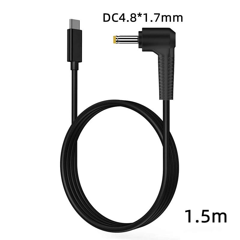 Type-C To DC 4.8x1.7mm Adapter 9V Power Charging Cable Charge Cable Adapter Converter Cord