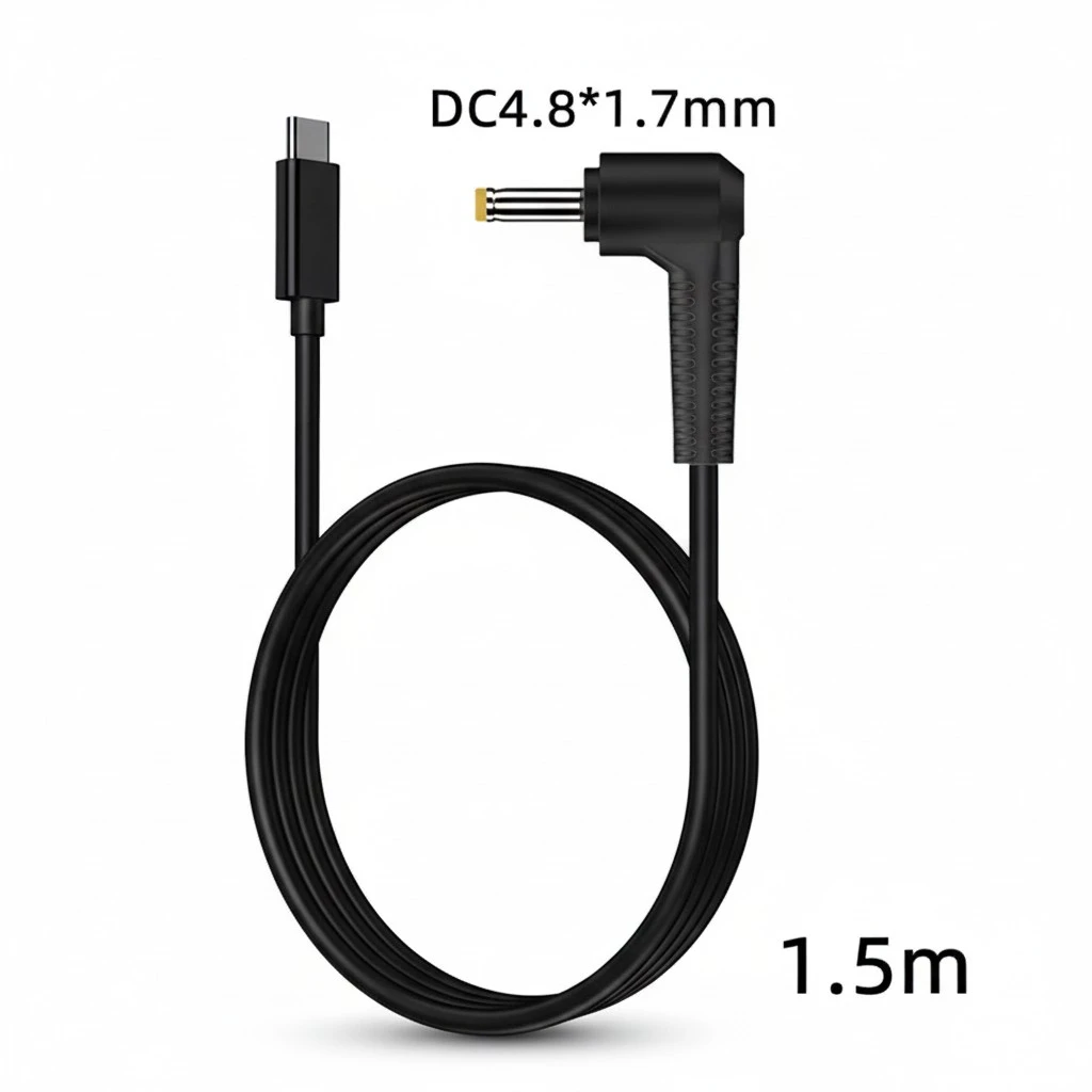 Type-C To DC 4.8x1.7mm Adapter 9V Power Charging Cable Charge Cable Adapter Converter Cord