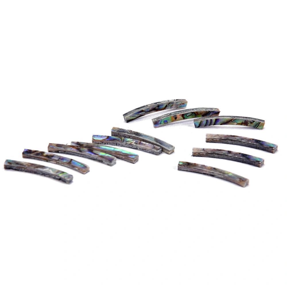 12pcs 3mm Guitar Rosette Paua Abalone Shell Curved Strips Guitar Sound Hole Inlay Guitar Decals