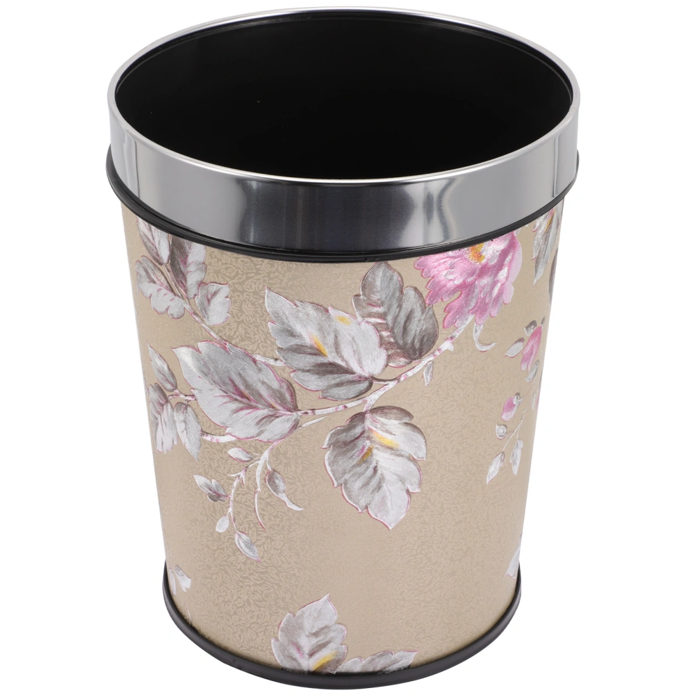 Household Waste Bucket Retro Style Garbage Can Large Capacity Trash Container