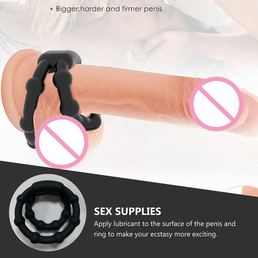 Adult Men Silicone Penis Ring Stretchable Penis Lock Ring Erection Ring